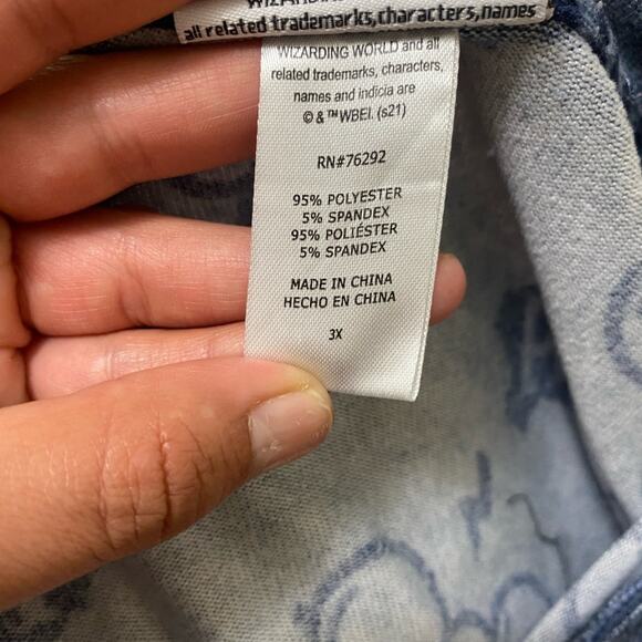 Harry Potter Women’s Blue  Lightweight Sweatshirt Sweater 3X - Picture 7 of 7